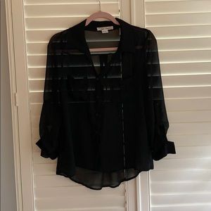 Black Sheer Blouse Sz Small